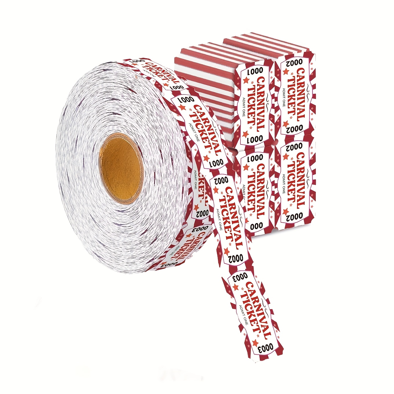 TEMU 500 For Carnival Roll Tickets For Raffles, Single Roll Tickets For Party Decorations, Carnival-themed Events