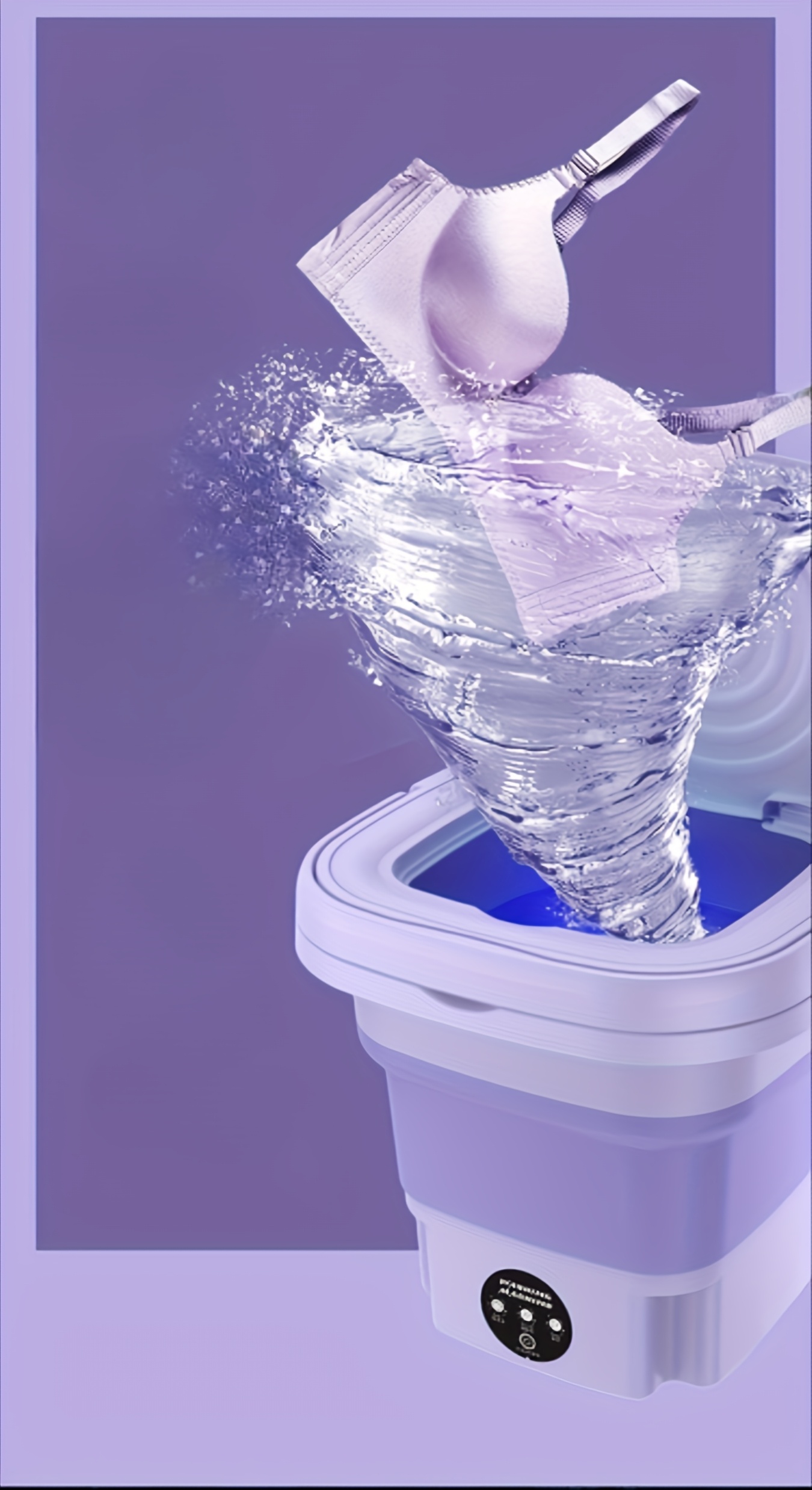 portable foldable mini washing machine 8l high capacity with 3 deep cleaning half automatic washt dry for rv travel camping details 5