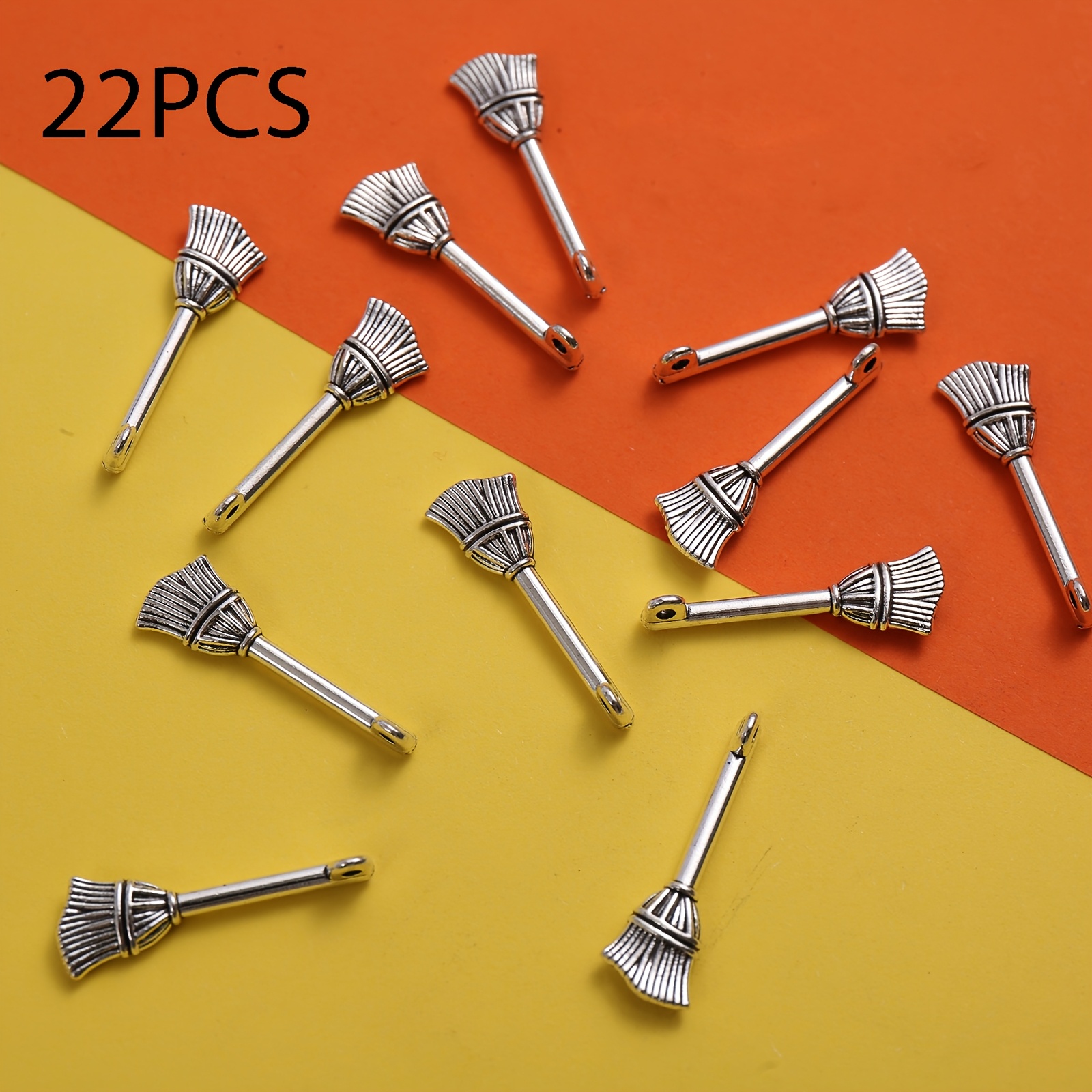 TEMU 22 piezas Retro Cepillo Colgante Joyería a Adiciones Antiguas Mágicas Creativas Colgante Pulsera Collar Aretes Paquete de Material con Cuentas