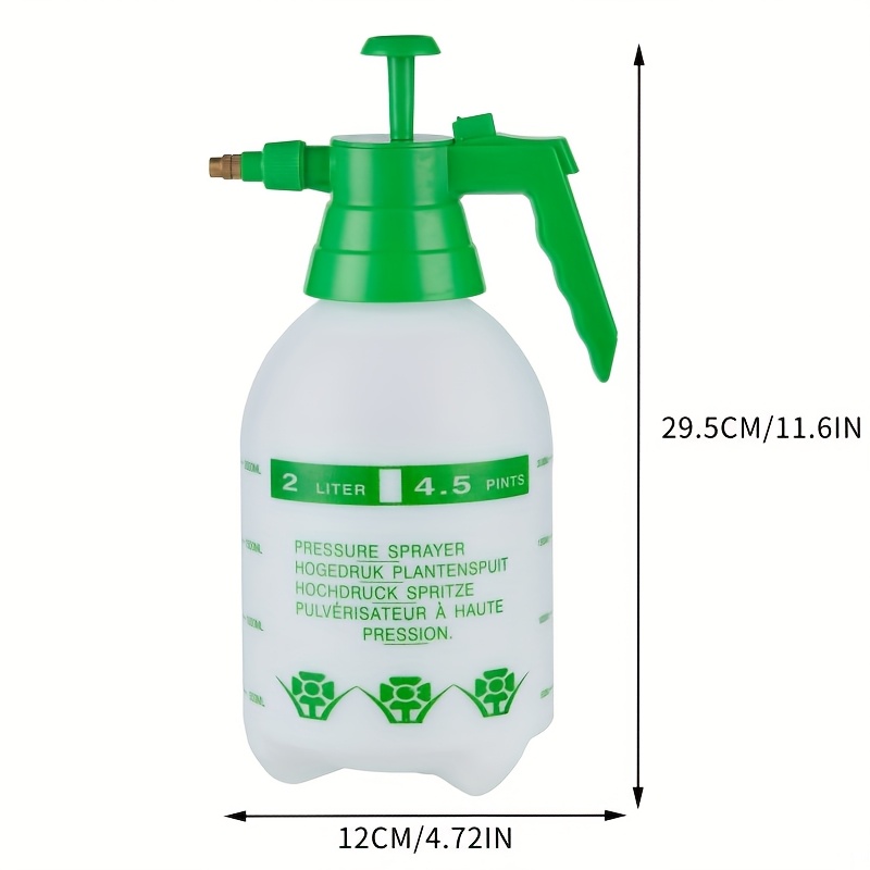 Image of 1l And 2l Adjustable Nozzle Sprayer, Large Capacity Handheld Pressurized Watering Can For Home Gardening, Cleaning Spray Bottle