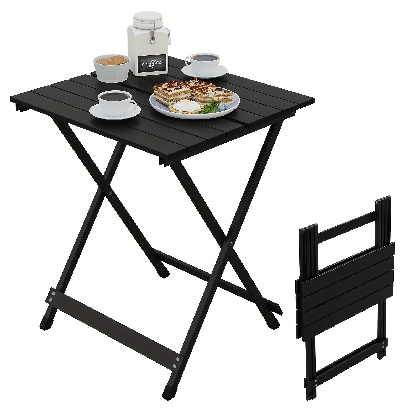 Image of Dining Table Simple Folding Home Table Structure Is Stable Durable Anti-wear Easy To Operate And Portable After Folding Small And Lightweight 1 Hand Up The Family The Table