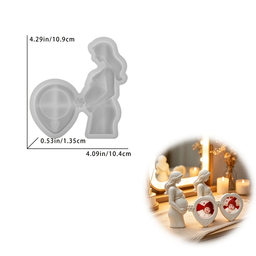 TEMU Moule en pièce à faire soi-même en résine pour décoration debout de mère et femme enceinte, idéal pour la création en , la décoration intérieure