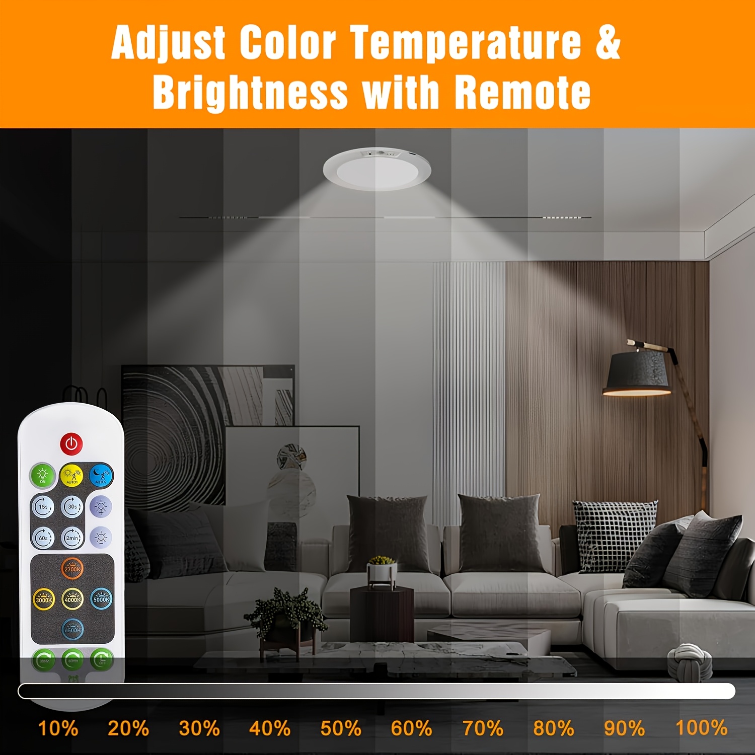 Rechargeable Ceiling Light, Sensor LED Pendant Light