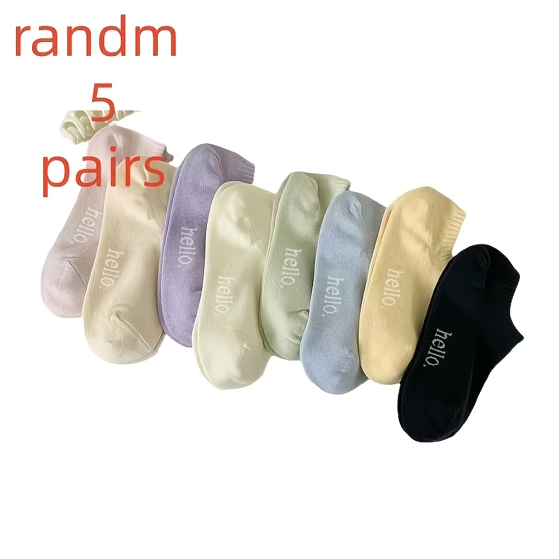 E-shop 2026 Neue Trendige Bequeme Damen Anti-Rutsch, Nicht-Herausfallende, Bunte Sommer Dünne Hello Kleber Kurze Socken Damen Atmungsaktive Socken