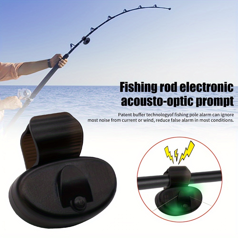 1pc Electronic Fishing Bite Alarm, Bite Indicator With LED Light, Clip On  Rod Alarm For Day And Night Fishing