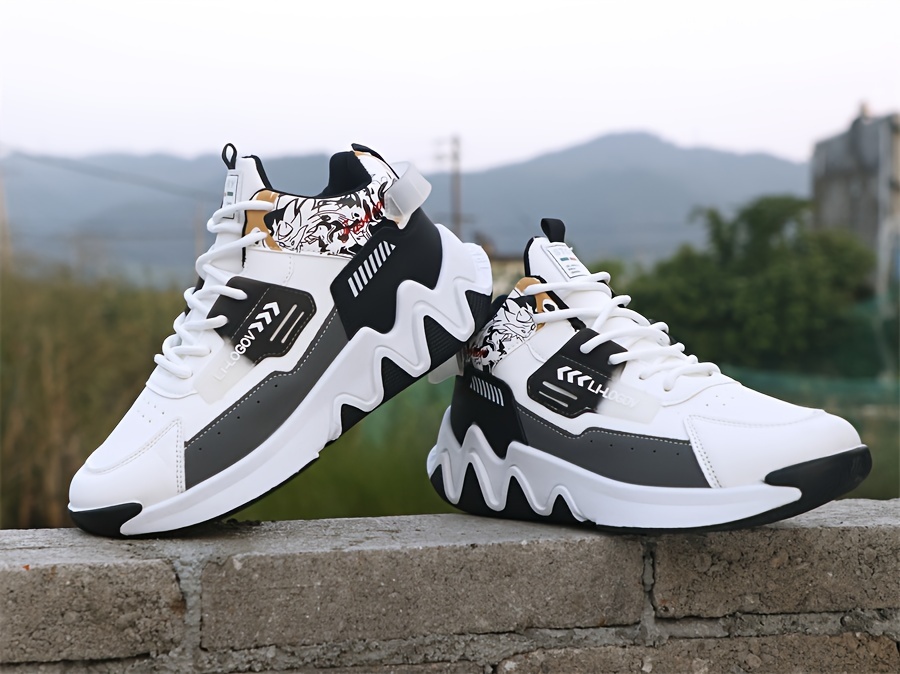 Zapatillas de running acolchadas y elegantes para hombre, cómodas y antideslizantes con cordones, zapatillas suaves, aptas para actividades al aire libre para hombres, se pueden usar en todas las estaciones