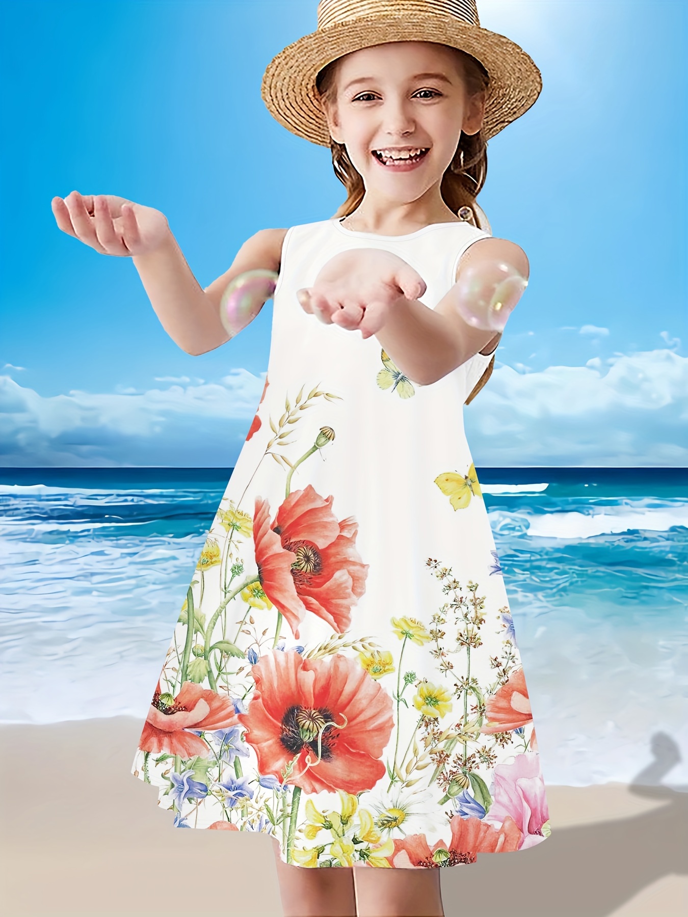 Vestidos Casuales Vestidos Para NiÃ±as Para La Playa Vestido Rojo