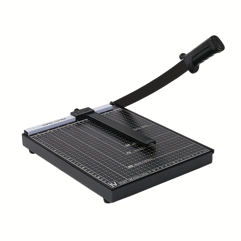TEMU A4 Paper Cutter With Metal Base - Heavy-duty Manual Paper Cutter For Cardboard, Photos, And Crafts - Precise Cutting For Office, Home, School -