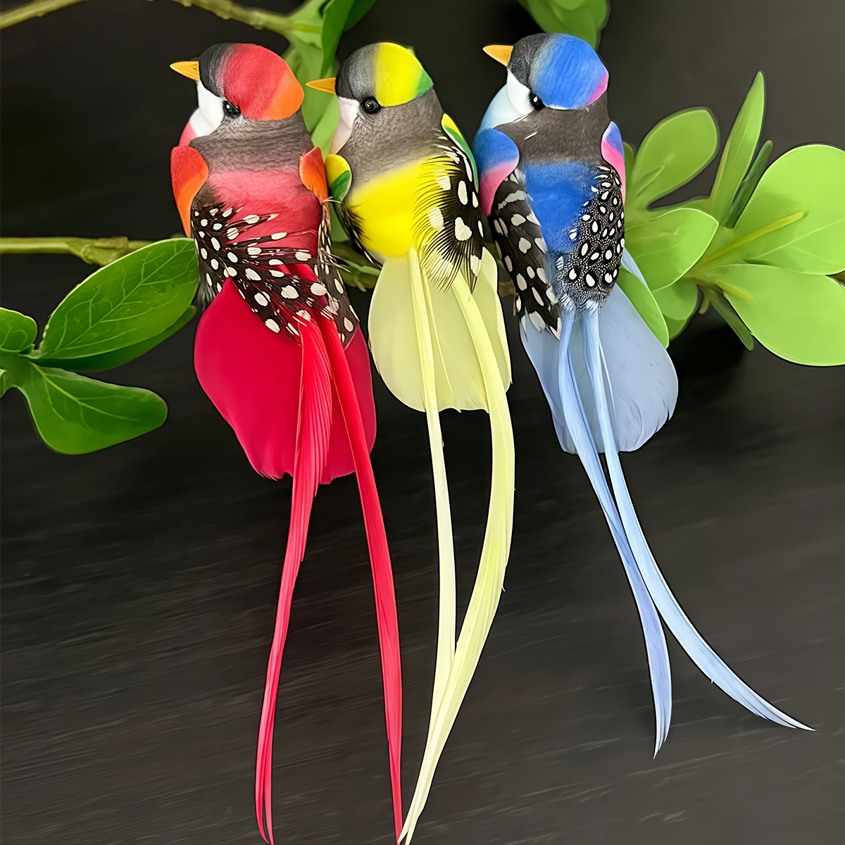 Generisch Kunstvogels, 12-delig schuimrubber, handgemaakt, decoratief, kleurrijke mini-vogelset voor tuin, huis, bloempot, knutselen, feestscène, lay-out-accessoires, 12-delig