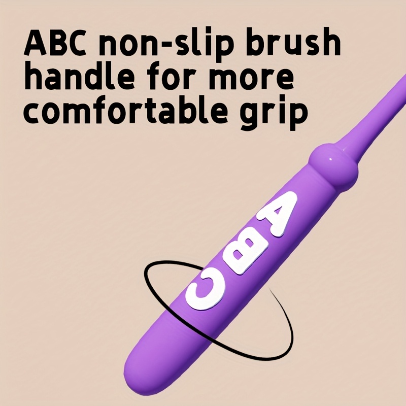 soft bristle toothbrush suitable for kids aged 3 12 neutral oral care for and toddlers manual toothbrush for children   in dopamine colors   purple green yellow perfect gifts for christmas and halloween details 5