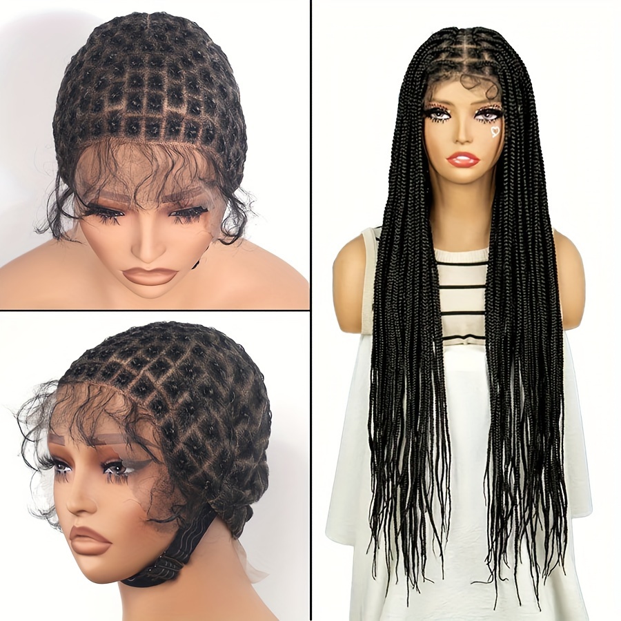 

Double Full Lace Crochet Wig Cap With Ladies Crocheted Wig Hats, Premade Square Lace Front Crochet Cap For Add Crochet Hair, Braided Wig Cap For Braiding Full Lace Braid Wig