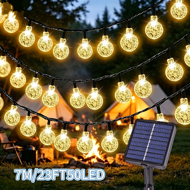 TEMU 1 Confezione da /100 LED Solari a Forma di Sfera di Bolle di , IP54, Adatte per Decorazioni Atmosferiche Domestiche, Feste, Celebrazioni, Feste,