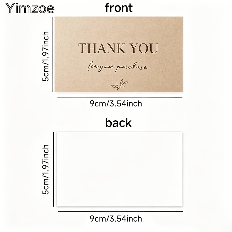 TEMU Yimzoe Elegant Botanical Twig Thank You Postcard, For Shop Gratitude Enclosure Cards, Florist Gift Add-ons, Business Thank-you Stationery, And