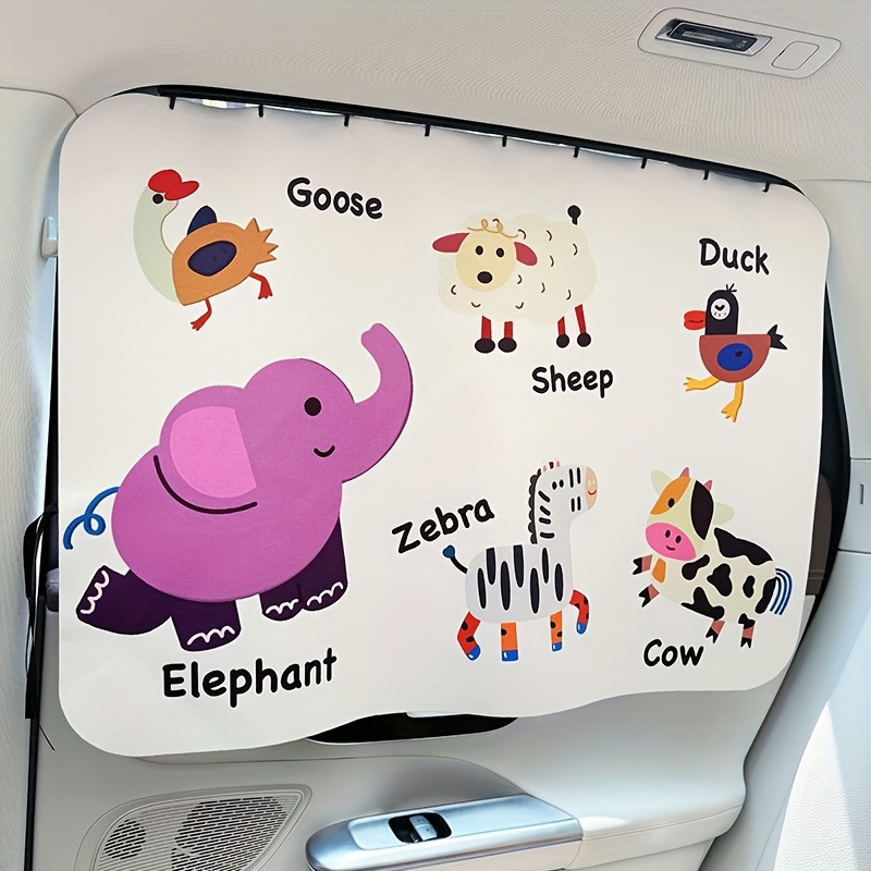 TEMU 1pc Track-type Car Sunshade Curtain Sun Protection And Insulation Sunshade Curtain For Summer Shading And Sun Protection