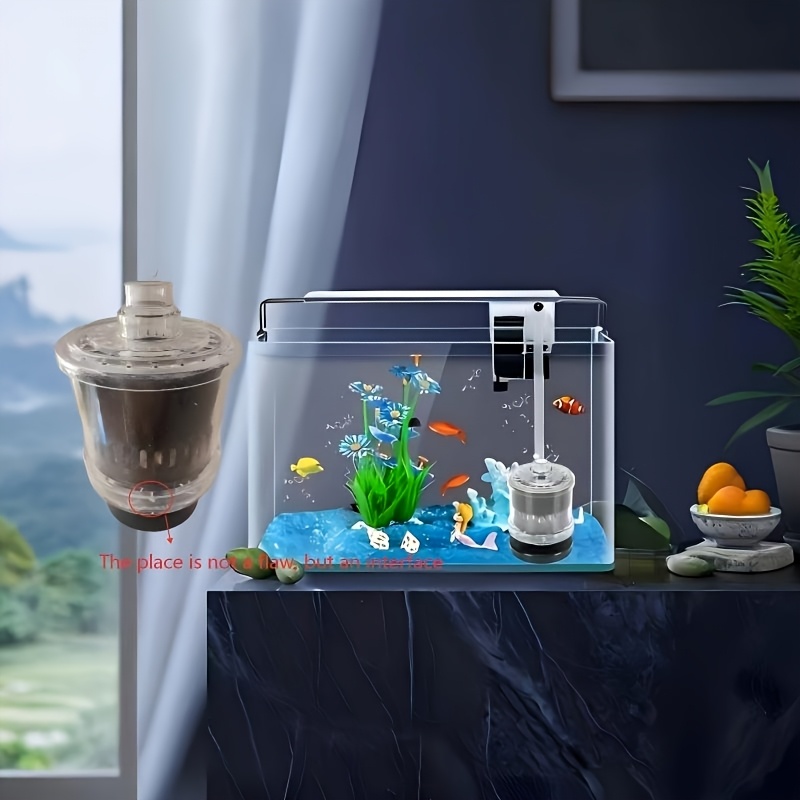 TEMU Filtro Tre-In-One, Filtro per Acquario Autopulente e di Pompa ad Aria - Pompa per Acquario Ultra-Silenziosa con Funzione di Aria , Nessuna