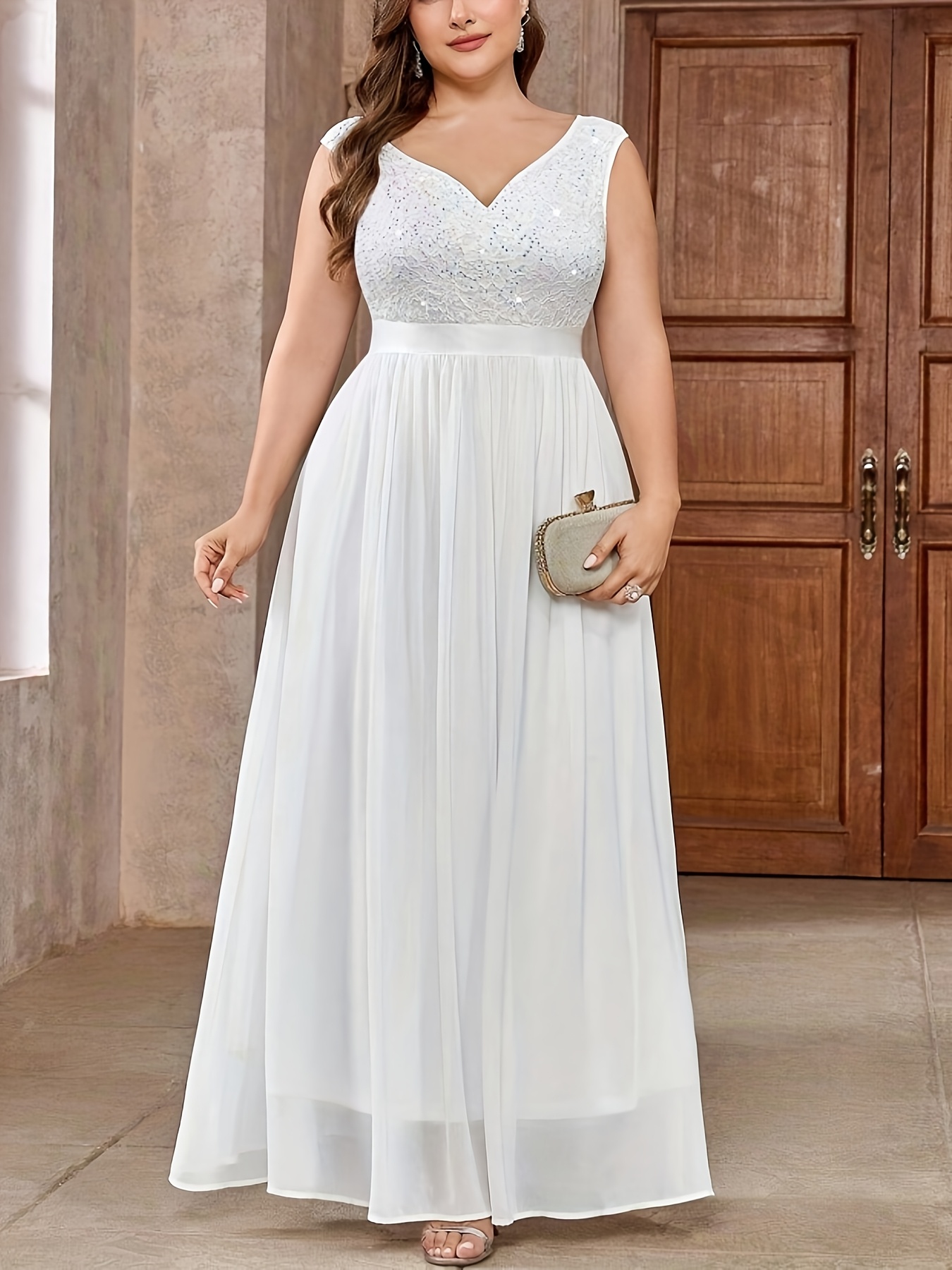 plus size womens plus size formal party evening gown elegant Temu