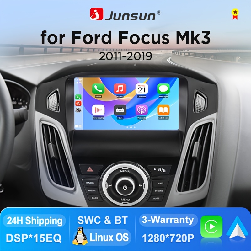 Image of Junsun Os & Auto Car Stereo For Focus 3 Mk3 2011 2012 2013-2019, Ips Touchscreen With Dsp+15eq, Swc, Plug And Play