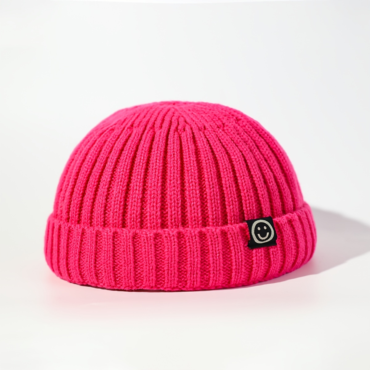 TEMU Face Label Exquisite Wide Pattern Texture Autumn/winter Warm Brimless Hat Decorative Melon Seed Hat