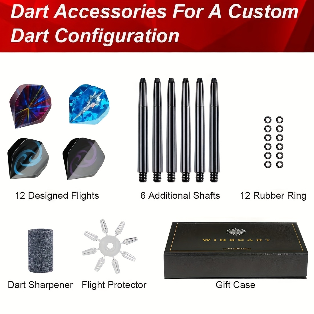 Professional Tungsten Darts Set of 6 with Case