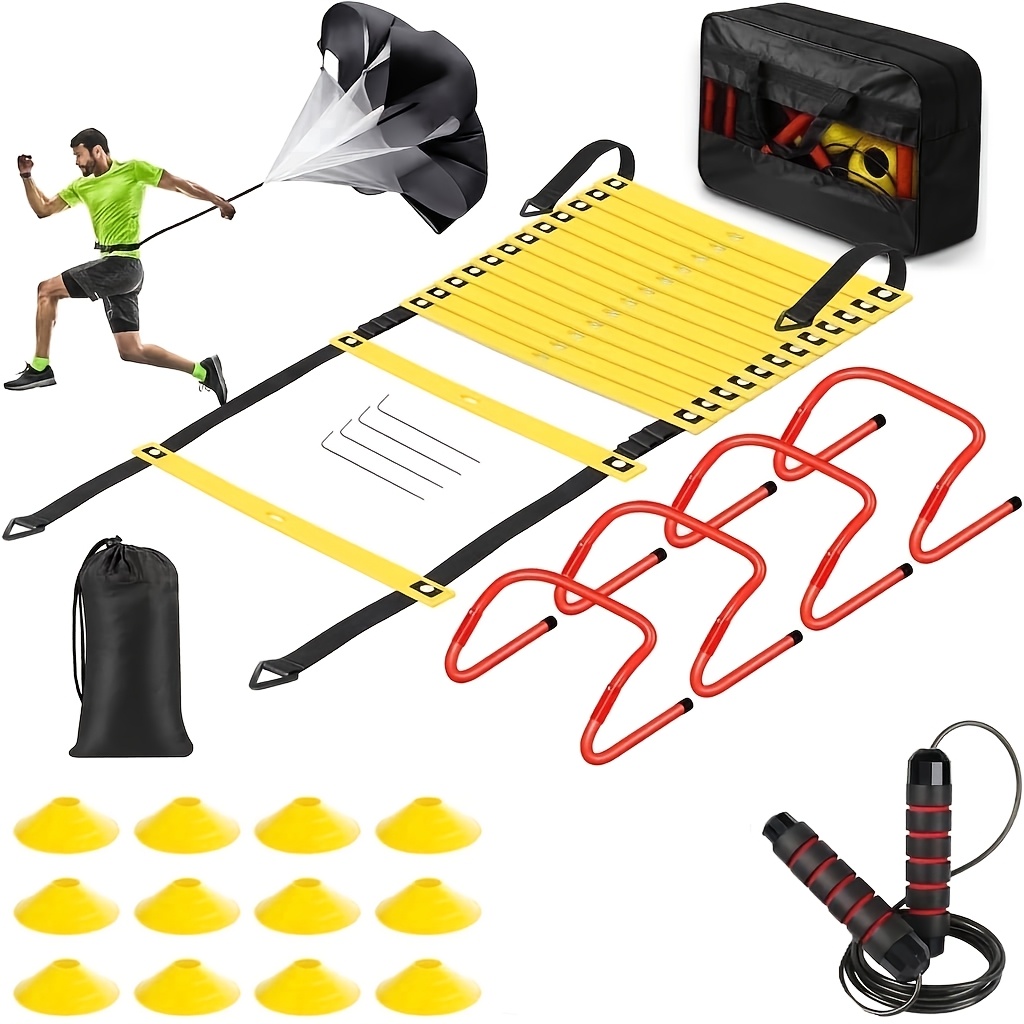 professional agility ladder training set for speed footwork adjustable fitness equipment with carry bag for coordination quickness agility drills indoor outdoor sports use