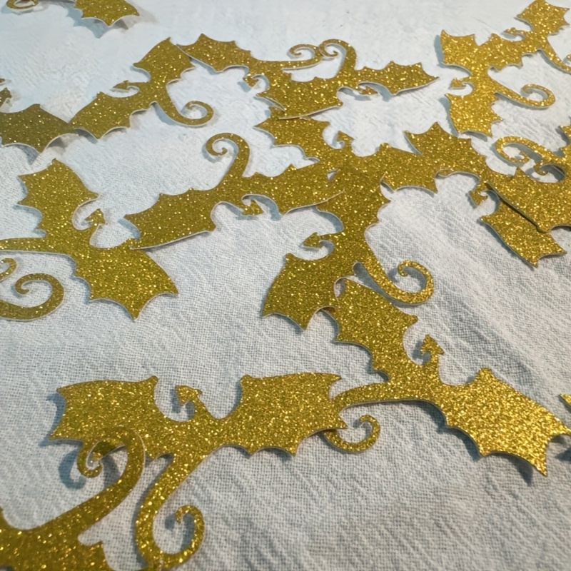 80pcs Confetti Suitable For Chinese New Year, Parties, Wedding & Festival Decorations - Traditional Chinese Dragon Party Supplies, Elegant Golden Paper Dragons For Decor ( Pack)