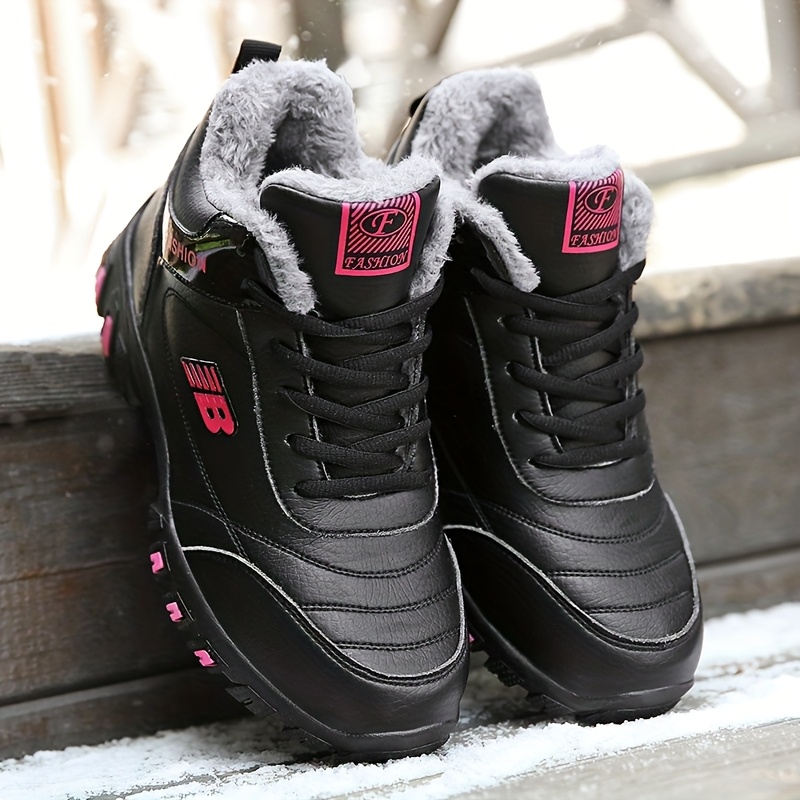 Women'S Trendy Outdoor Hiking Boots - Warm, Durable & Non-Slip with Elastic Lace-Up Closure, Ankle Support, Polyurethane Upper & Rubber Sole for All-Season Adventures, Hiking Accessories, Hiking Gear, Stylish Hiking Footwear, Secure Fit Footwear