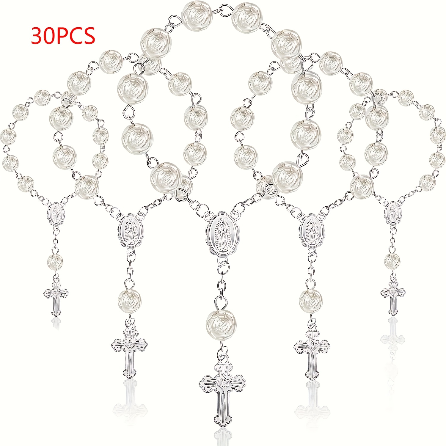 TEMU Gift For Her/him 30pcs Acrylic Cross Rosary Bracelet Christening Favors Communion Gifts Baby Shower Wedding Party Favors TEMU Gift For Her/him 30pcs Acrylic Cross Rosary Bracelet Christening Favors Communion Gifts Baby Shower Wedding Party Favors