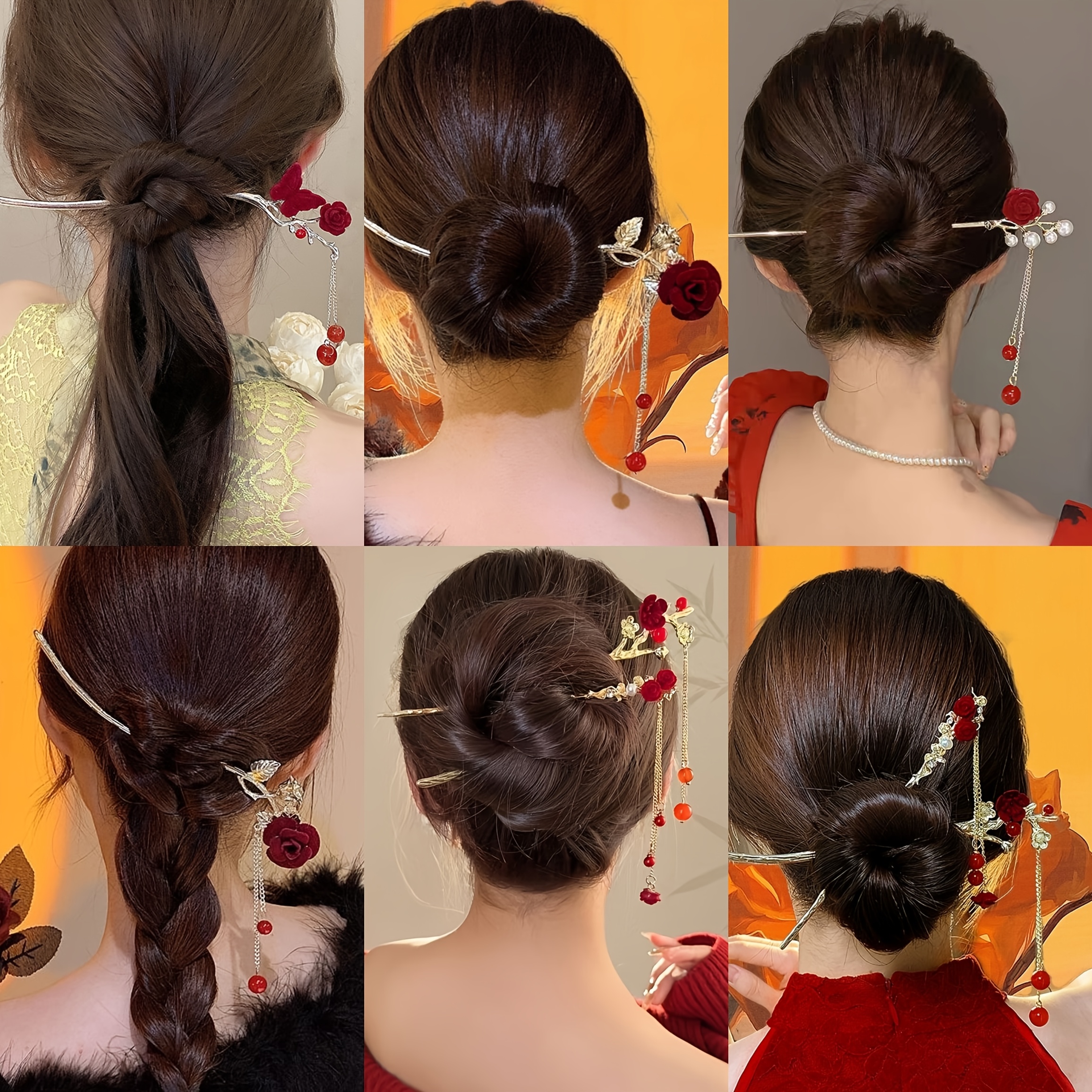 7pcs   series hairpins exquisite and fashionable elegant hair accessories suitable for daily life parties beautiful festivals gifts etc Product details 5