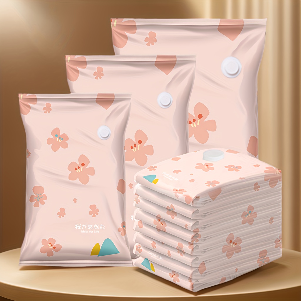 6Pcs Vacuum Storage Bags Space Saving Clothes Blanket