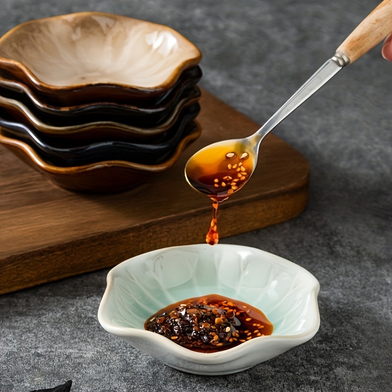 4 6pcs kiln transformed japanese   dish flavor dish vinegar dish   creative glaze underglaze small plate seasoning and pickles set Product details 8