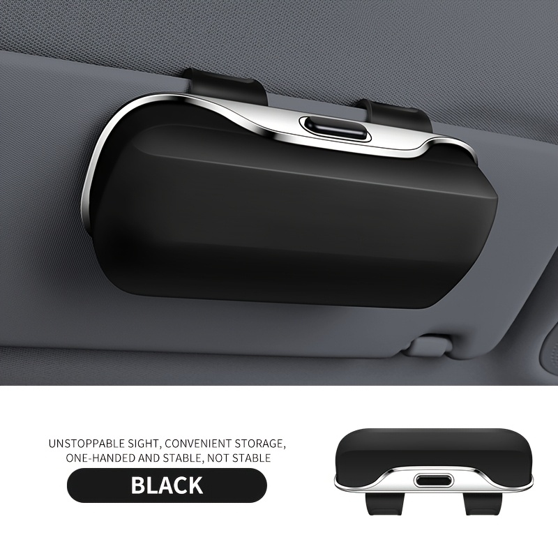 TEMU Car Glasses Box Sun Visor Goggle Clip Auto Interior Driver Passenger Universal Storage Box Glasses Rack Sun Visor Accessory