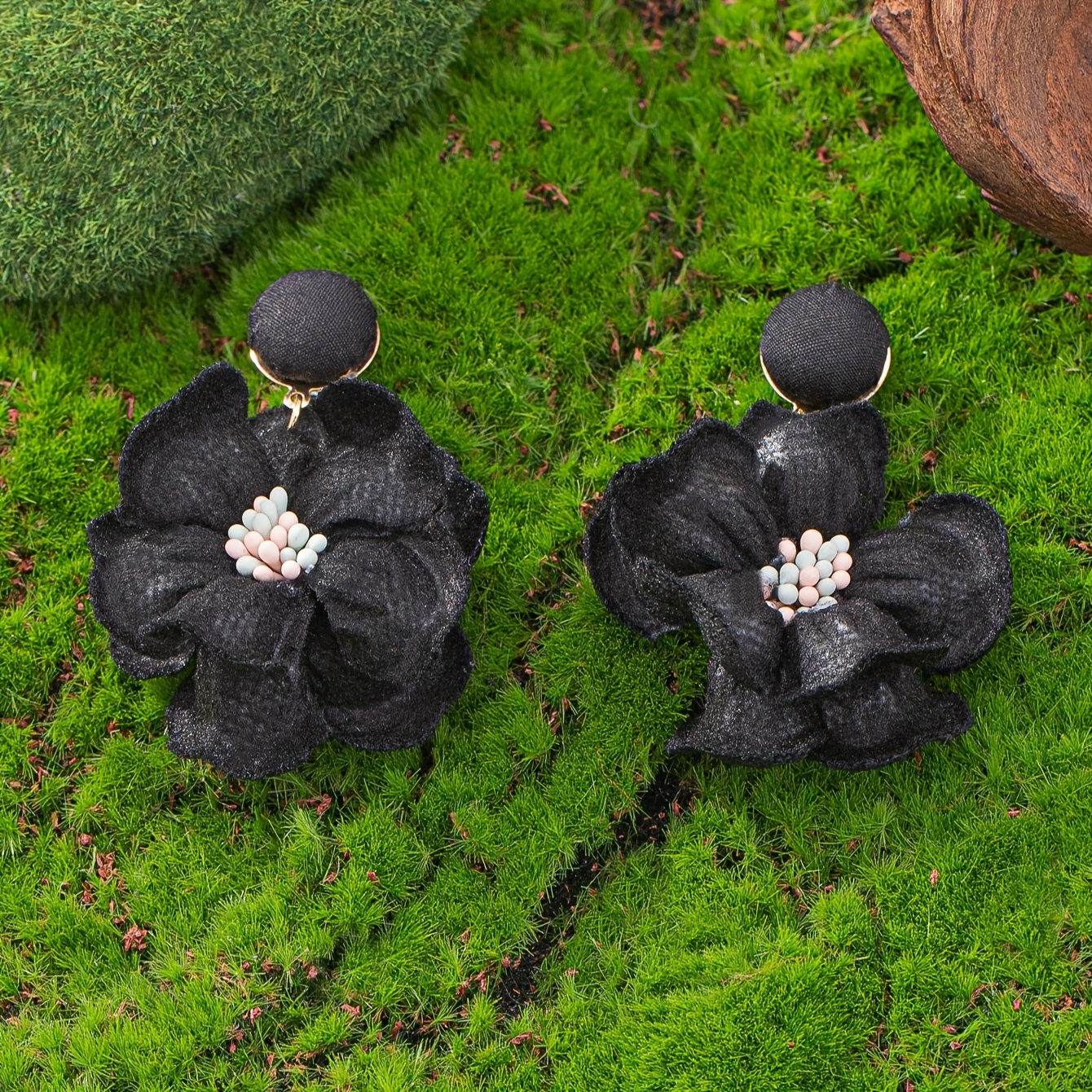 Boho French Floral Dangle Earrings for Women