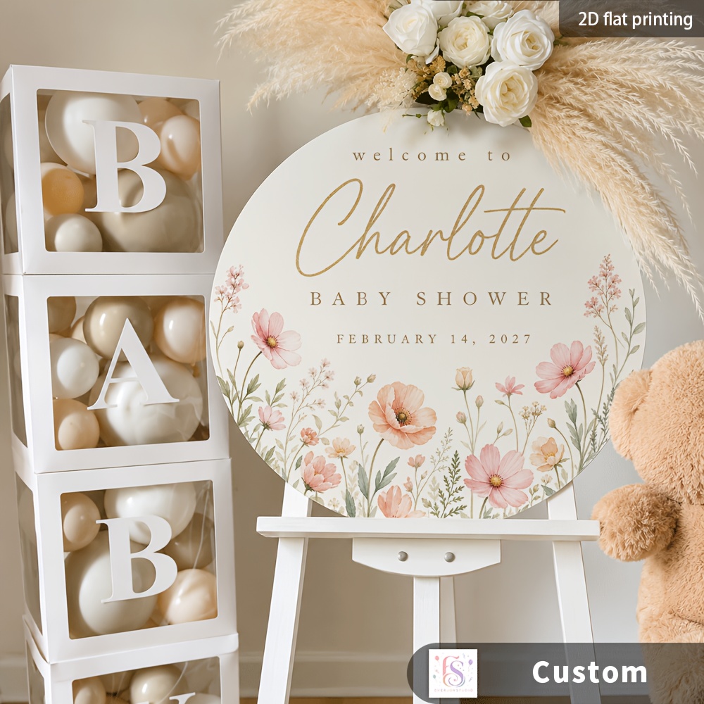 Personalized Baby Welcome Sign with Name & Due Date