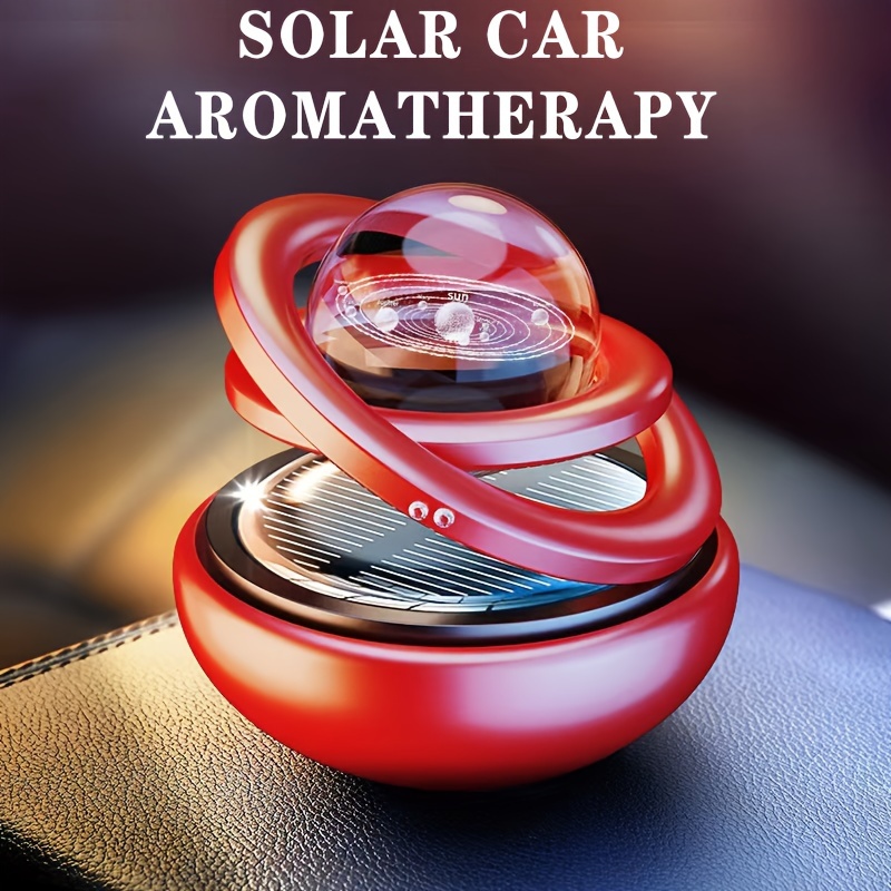 

Creative Solar Rotating Car Aroma Ornaments Car Interior Decoration With Solid Car Perfume Aroma Tablets Car Air Freshener