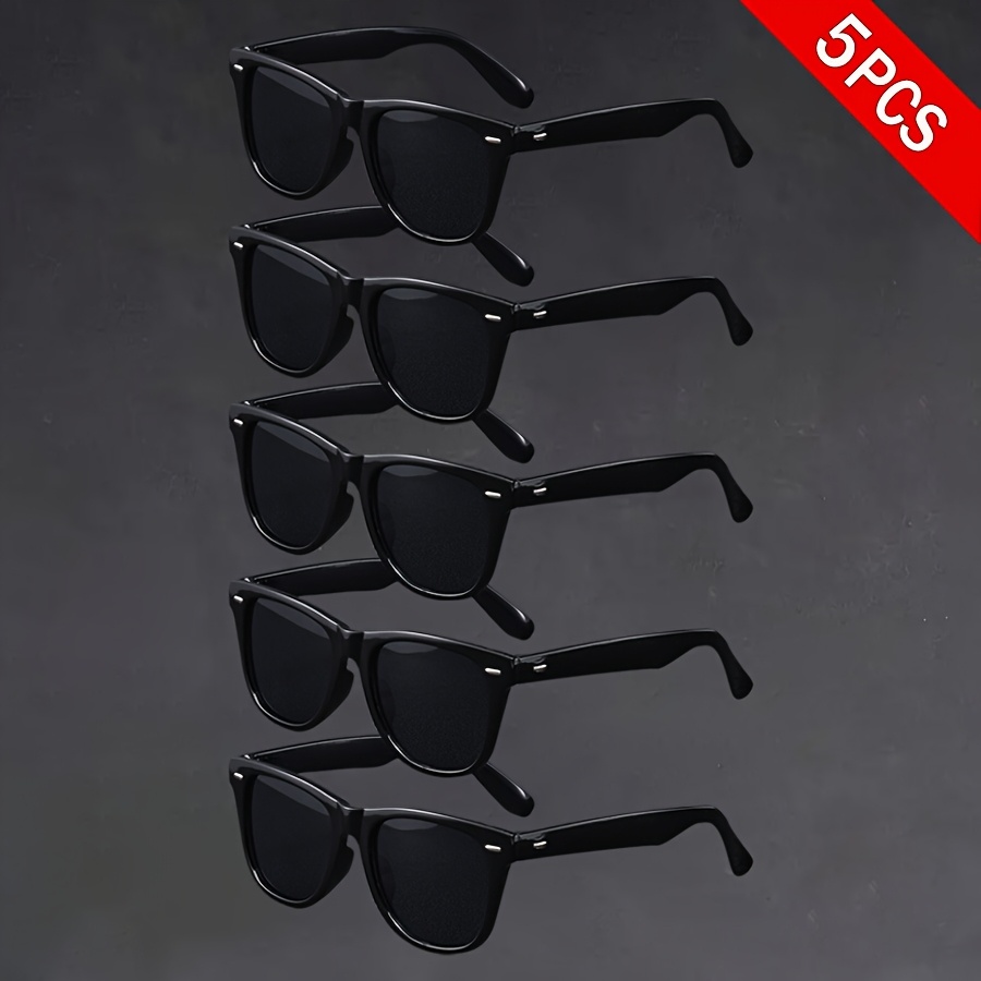 Retro Square Fashion New Sunglasses, Lightweight Pc Material, Black Frame Dark Lenses, Daily Casual Trendy Accessory, Easy And Durable Eyewear, Without Battery