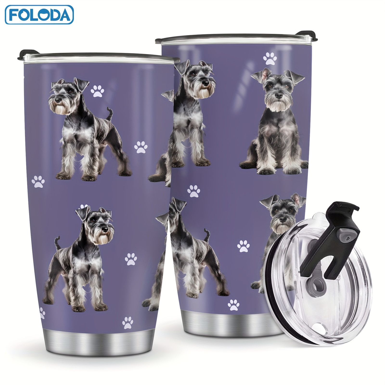 

Foloda Schnauzer : 20oz Insulated Stainless Steel With Lid - Perfect Gift For Dog , Leak-proof Travel Coffee Mug For Outdoor Use, Birthday Christmas Gift, Cute, Dog Breed Design