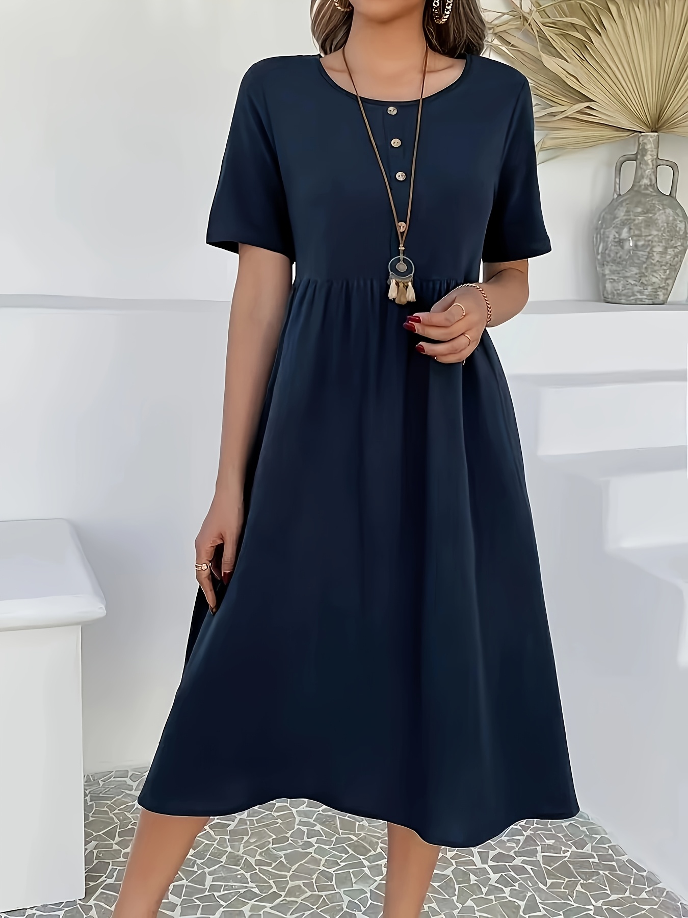 low cut slit dress Plunging Neckline – Urban House Fashion Color:Spring Fling stylish appearance that turns Filter:Size:1 How to Wear Navy