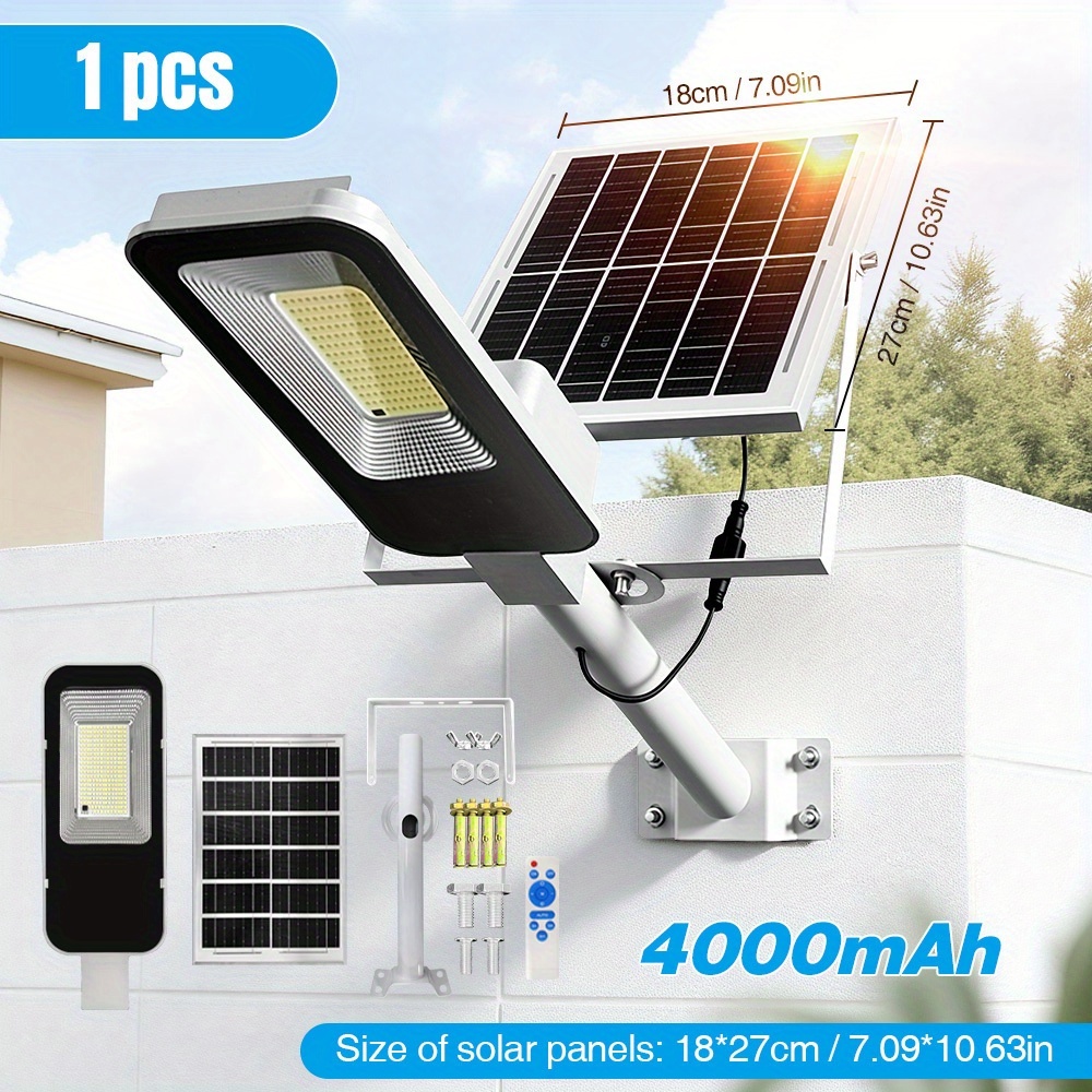 Image of Outdoor Solar Street Lamps, Led Garage Lights, Street Lamps. No Wiring Required. Exterior Lights For And Courtyards. Automatically Turn On From Dusk To Dawn