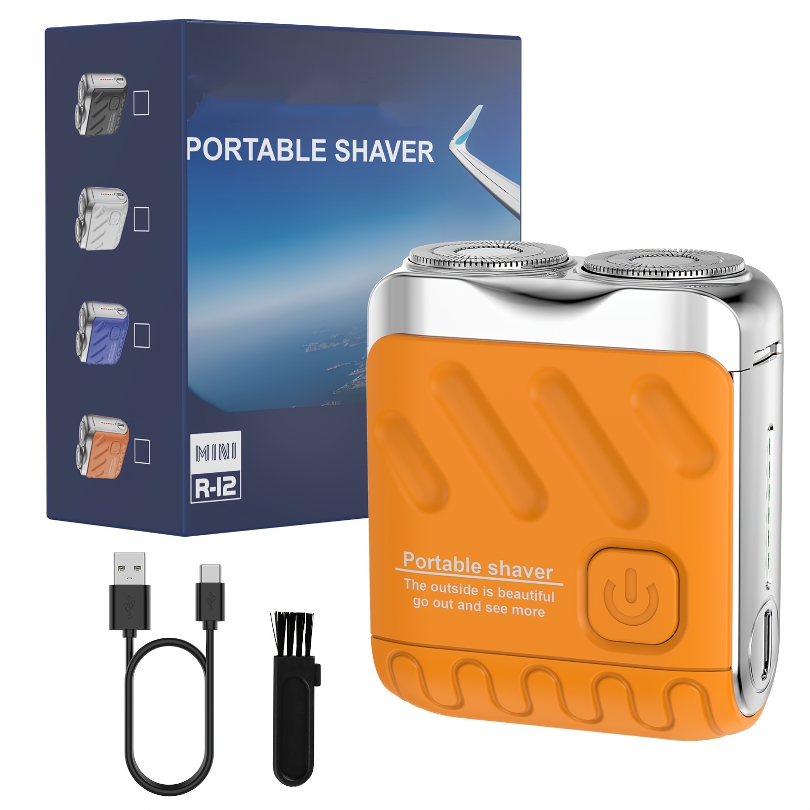 Men'S Portable Double-Headed Electric Razor