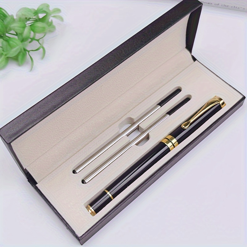 Image of Luxury Ballpoint Pens Pen Gift Set For Men And Women Professional Executive Office Nice Ballpens Classy Gift Box Ballpoint Black Refill Line Width 0.5mm