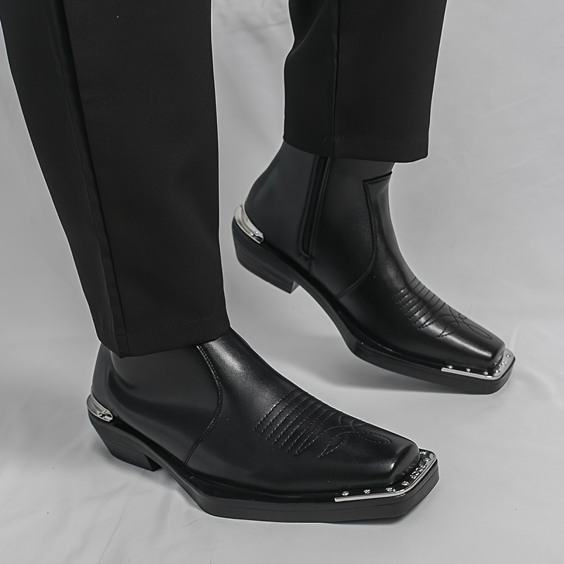 motorcycle dress shoes mens high toed punk style motorcycle boots