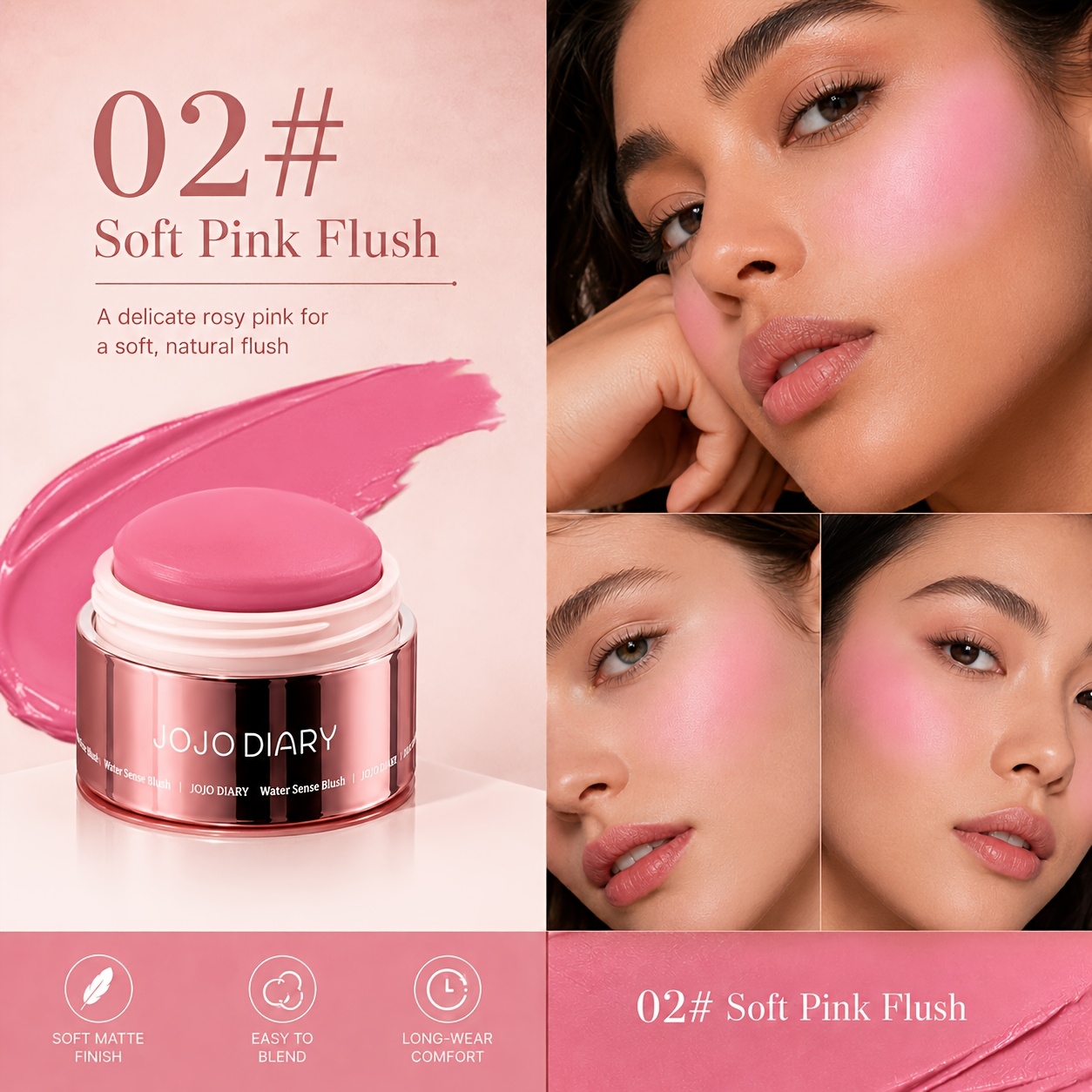 JOJO DIARY Lip & Cheek Dual-Purpose Blush
