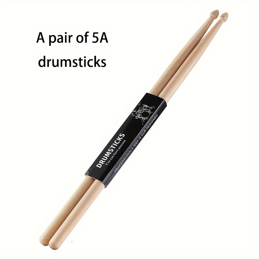 1 Pair Of Drum Sticks, Mumulo 5a/7a Classic Maple Drumsticks For Adults And Beginners