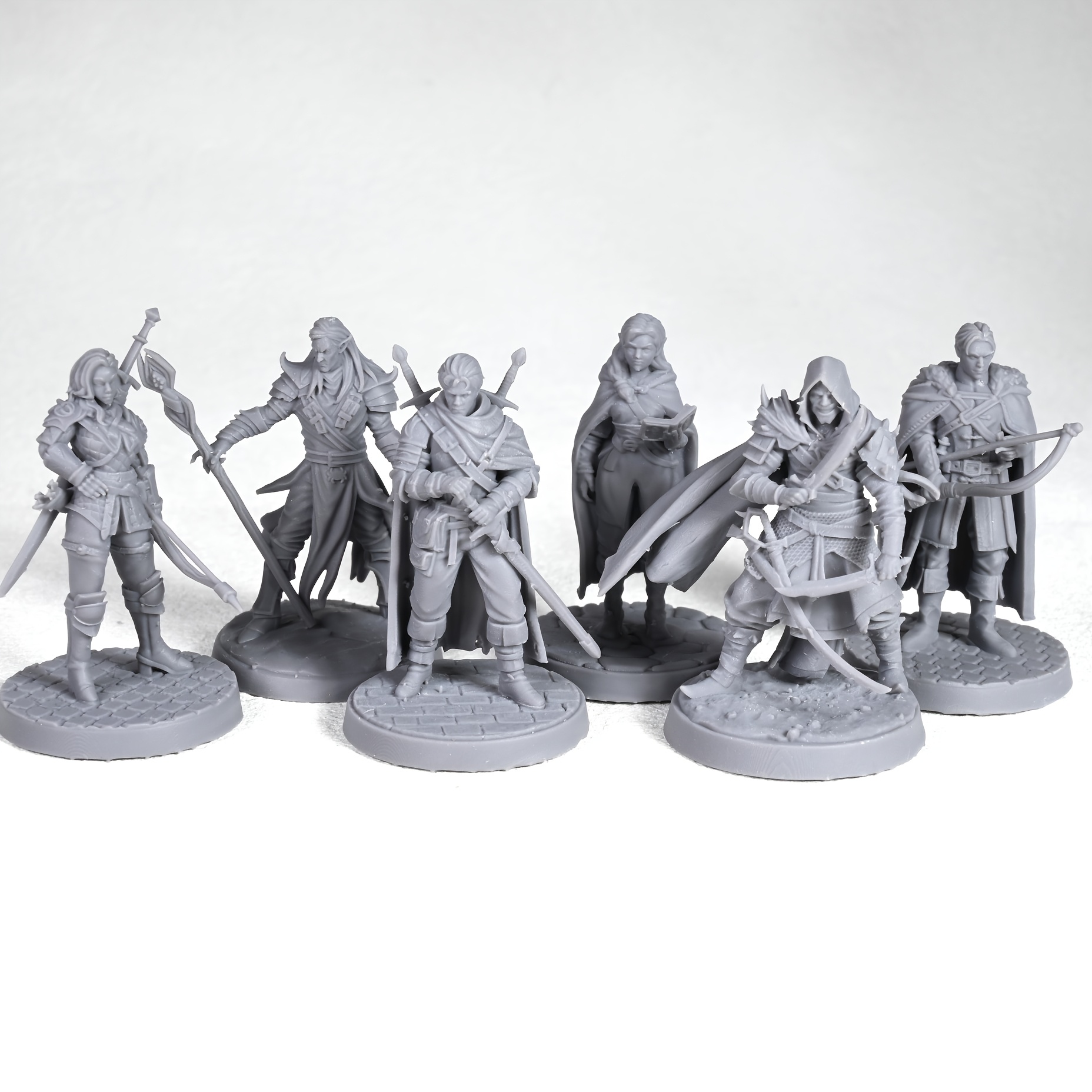 Ultra- Miniature Set - Pc Adventurer Squad Pack (, Warrior, Scholar, Archer) With 25mm Base | Item For Tabletop Game Enthusiasts, Gift