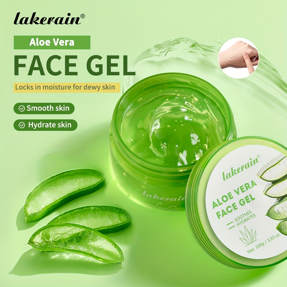 Lakerain Sanftes Aloe Vera Gel  Tiefenfeuchtigkeit Hydratation. * fr die  Sommer-Eis-Anwendung. Leichte Textur, nicht klebrig * fr alle Hauttypen