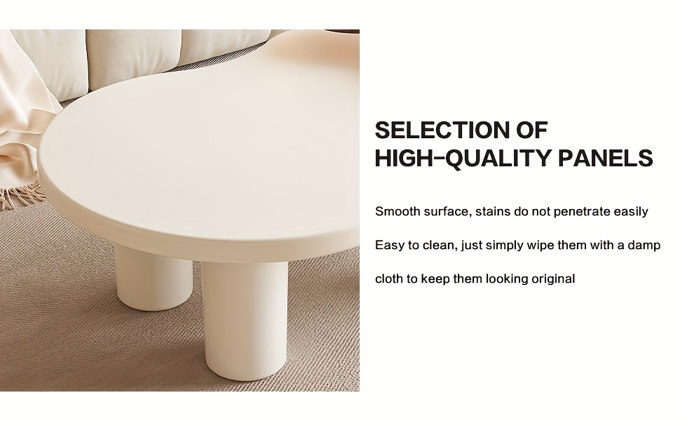 embedded 2pcs coffee table set tempered glass small edge table   coffee table milky white 2 in 1 modern coffee table suitable for coffee tables in living rooms and bedrooms small space easy to assemble details 1