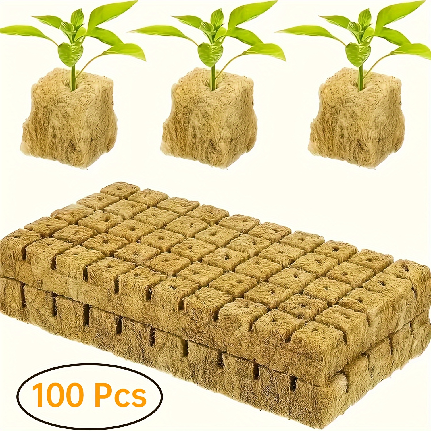

100pcs, No Soil Cultivation Seedling Blocks, Grow Blocks, Gardening Plant Growing Blocks, Breathable Felt Plant Growing Plant Blocks, Garden Raise Supplies, Breeding Seedling Matrix