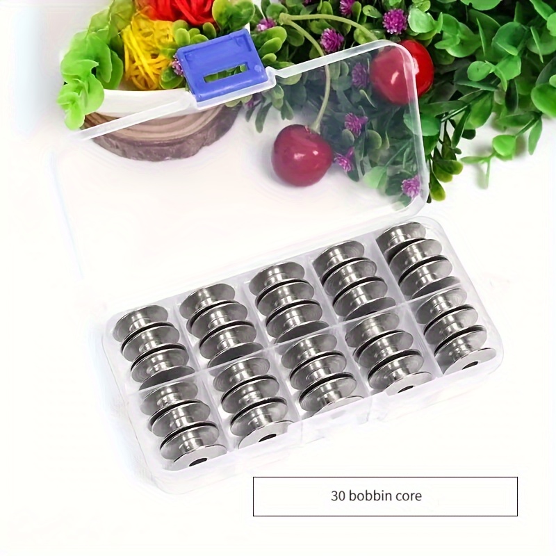 TEMU 26-teiliges Flachbett-Industrienähmaschinen-Spulen-Set, 24 Spulen + 2 Spulen/30-Spulen-Kombinationsset. Nähmaschinen-Ersatzteile und Werkzeuge.