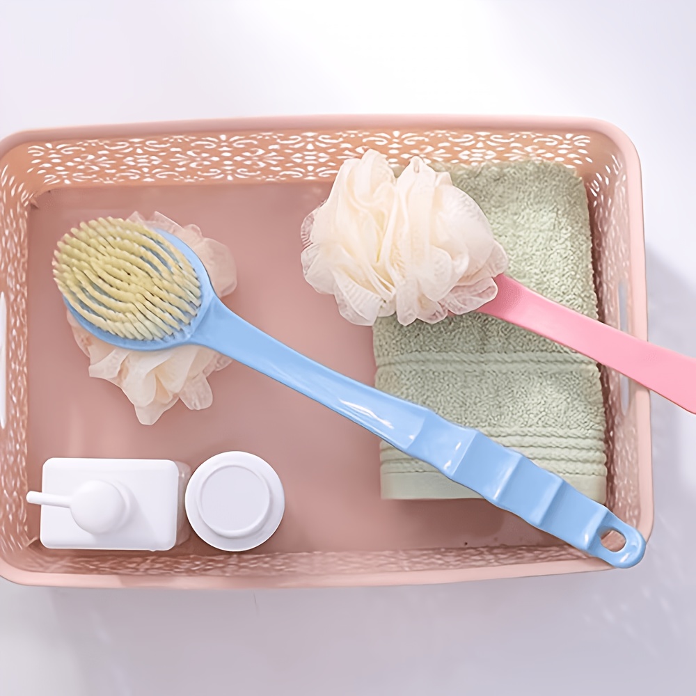 6pcs set including 1 long handle body brush 5   hooks random   brush set no drill bathroom storage hooks a convenient bathing tool for   men and women Product details 4