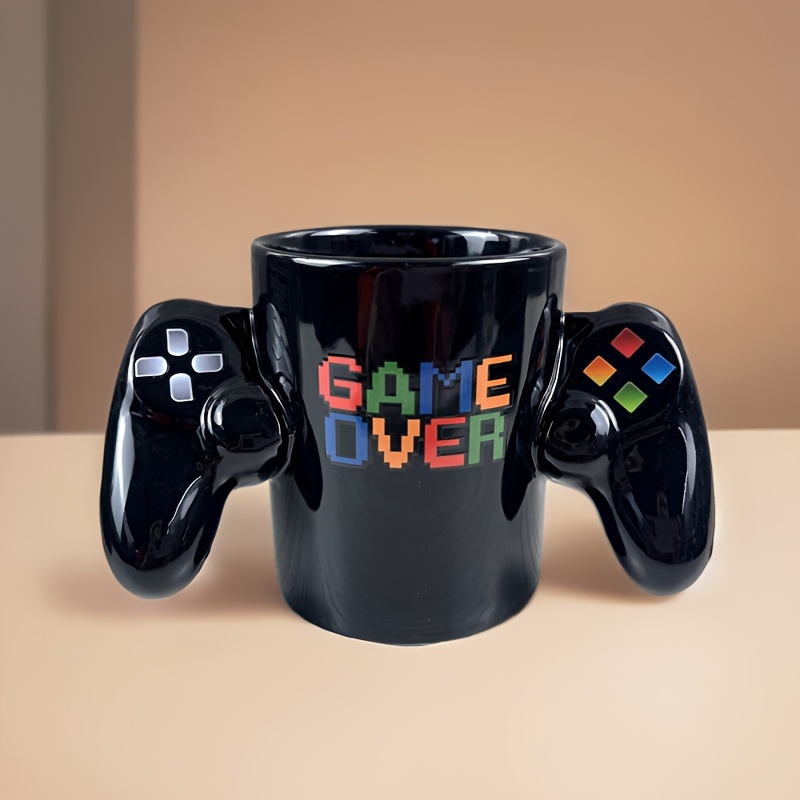 

1pc Creative Colorful Game Handle Ceramic Mug, 400ml Summer Drink Cup, Game Controller Coffee Cup Is The Perfect Gift For Gamers Or Quirky Coffee Cup Collectors